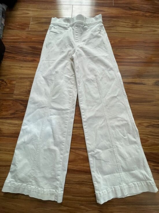 SPANX Denim - Spanx Women’s Wide-Leg Pullover Jeans, White, Size M
